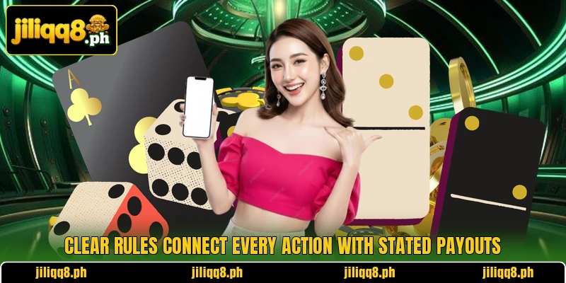 Clear rules connect every action with stated payouts