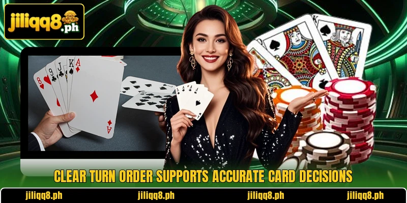 Clear turn order supports accurate card decisions Clear turn order supports accurate card decisions