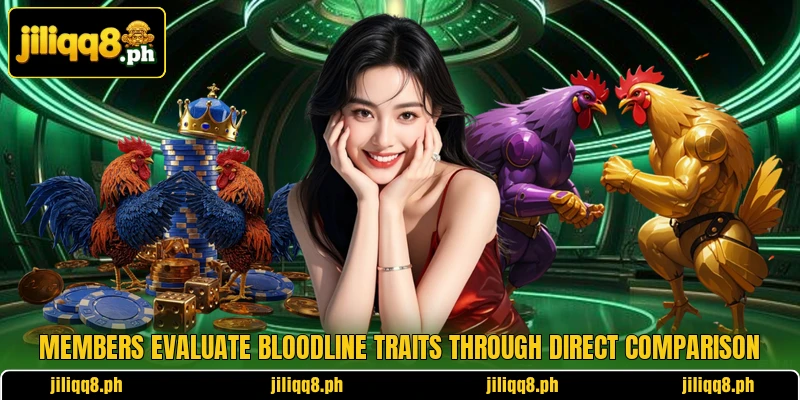 Members evaluate bloodline traits through direct comparison