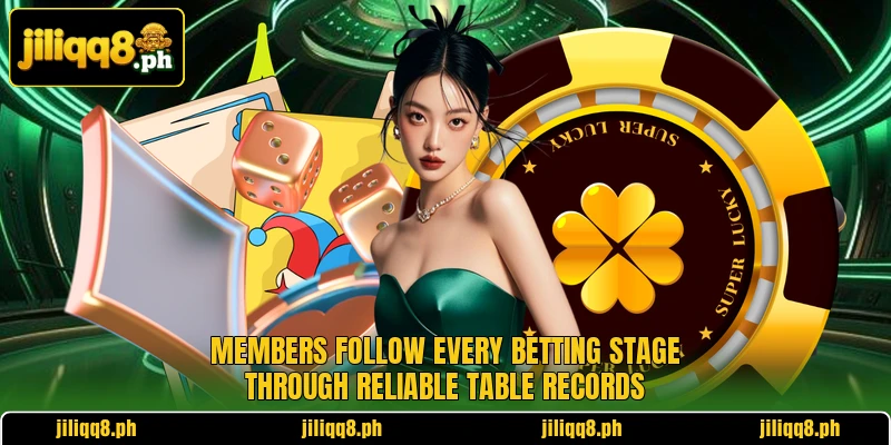 Members follow every betting stage through reliable table records Members follow every betting stage through reliable table records
