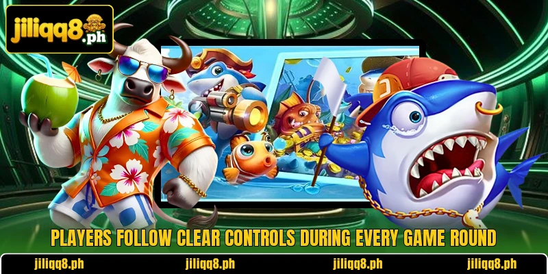 Players follow clear controls during every game round