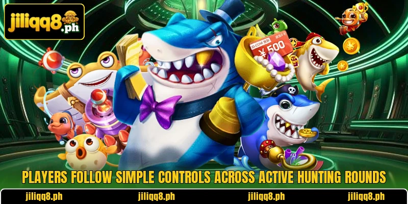 Players follow simple controls across active hunting rounds