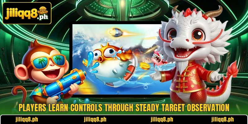 Players learn controls through steady target observation Players learn controls through steady target observation