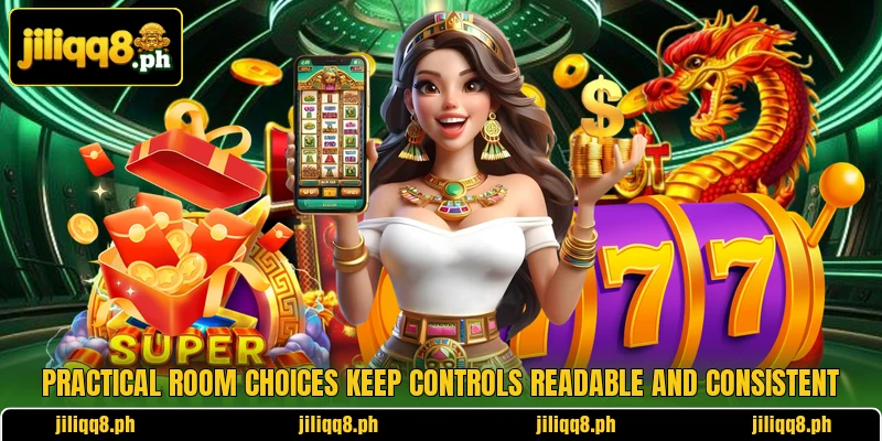 Practical room choices keep controls readable and consistent Practical room choices keep controls readable and consistent